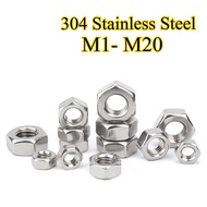 M1~ M20 Hex Nut DIN934 304 Stainless Steel / SS304 Hexagon Nut DIN934 Grade A2-70 【BY5-MB-1】