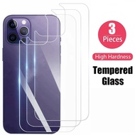 3PCS Back Tempered Glass For iPhone 16E 12 13 Mini 11 13 14 15 16 Pro Max Plus Phones Screen Protect