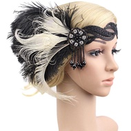 [Fairy] Vintage Feather Headband Bridal Gatsby Flapper Costume Dress Headpiece Gifts