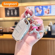 Soopsori For MG 4/MG 5/HS/VS/ES/ZS/EV/IM6 car Key Cover HS MG remote key case ZS key cover MG 4 key 