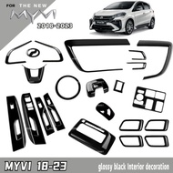 Perodua myvi  glossy black Interior decoration accessories frame cover myvi 2018-2022