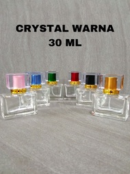 Botol Parfum Crystal Kotak Warna (35 ml)