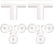 FXW Acrylic Indoor Dog Playpen, 2 Add-On T-Buckles Set for Compartment，for 30/35-Inch Playpen, White