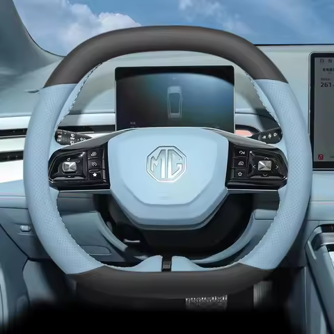 Leather Car Steering Wheel Cover for MG 4 7 ONE HS EHS ZS ES5 GT PHEV Hybrid Luxury 2024 2025 2026 A