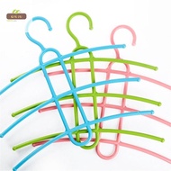 QIUJU Clothes Hanger Plastic 3 Layer Hanger Hook Space Saver