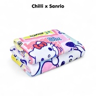 "ของแท้ 100%" ผ้าขนหนู Towel SANRIO MIX CHARACTERS TOWEL MX-2508 ขนาด 16x32 นิ้ว(เช็ดผม)