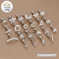 Earrings lobe helix trugus stainless steel/ Elegant women's Earrings stainless steel Stainless Steel