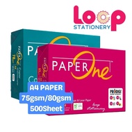 Paper One A4 Paper 75gsm/80gsm 500 Sheets