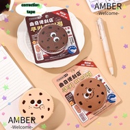 AMBER Coating Tape, Cookies Large Capacity Correction Tape, Creative Mini Smooth Multicolour Student