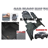 Mitsubishi triton 2025 Ford ranger t9 XL XLT plus wildtrack raptor car floor Mat carpet Karpet cover