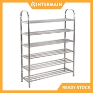 Shoe Rack Stainless Steel Rak Kasut Shoe Cabinet Rack Indoor Outdoor Rack  Shoe Organizer Rack Multi-layered Style/A40