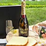 客製化禮物【客製】香檳對杯套装 人像雕刻|Moet套裝 高檔禮盒