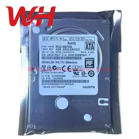 for Toshiba 500GB Internal 5400RPM 8MB 2.5 inch MQ01ABF050 2.5" Laptop HDD Hard Disk Drive