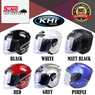 KHI HELMET  BLACK, GREY, PURPLE, RED, WHITE, VISOR SILVER , VISOR SMOKE