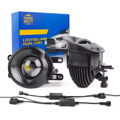 2.0 Turn 3.0 Inch Tricolor Lenses Fog Lights for Toyota Honda Nissan Car Headlight lens HD waterproo