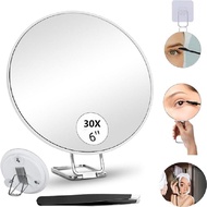 Source 6 Inch Magnifying Makeup Mirror 10 Times 20 Times Handheld 30 Times 360 Degree Bracket Magnif