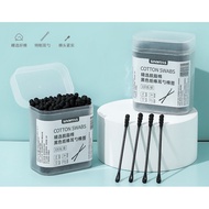 HITAM Cotton Buds Makeup Cleanser/Cotton Bud Black 100pcs