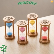 CRBWDK Wooden Hourglass Timer, Portable 5-Minute Sand Clock, Modern Stable Base 4 Colors Mini Sandgl