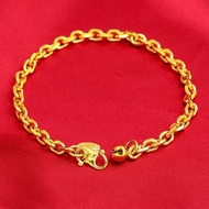 Gold 916 Original Auction Bracelet Men Hand Chain Anchor Women's Wristband