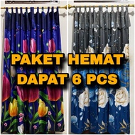 (ECONOMIC PACKAGE GET 6 PCS) MINIMALIST DOOR OR WINDOW CURTAINS CURTAIN ROPE SIZE 90x200