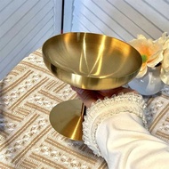 Gold Stainless Steel Ice Cream Cup One Piece High Foot Ice Cream Pudding Mousse Cup Fruit Salad Cup 