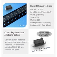 [5~20PCS] CRD S-301T, Ip: 0.30 mA, Vk: 0.3V, Package: (SMD) SOD-123,MARK:301; EU SGS certification