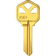 Brass Finish Key Blanks, KW1 Uncut Blank Keys, Pack of 50 Keys