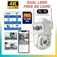 8MP 4K A28S Dual-Lens Al Human Detection CCTV Outdoor Camera - ICSEE App