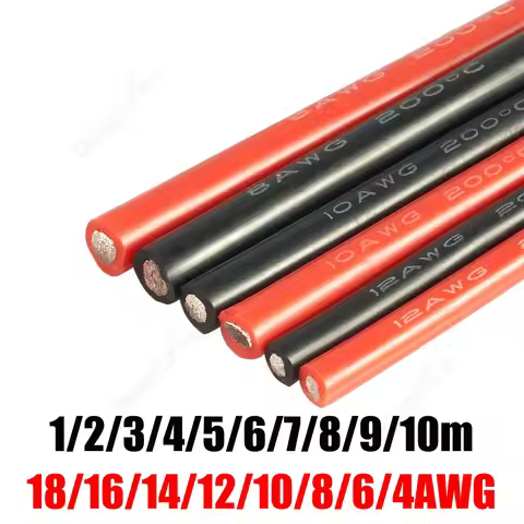 Heat Resistant Silicone Wire 18 16 14 12 10 8 6 4 Gauge Flexible 12V Automotive Cable for Car Auto S