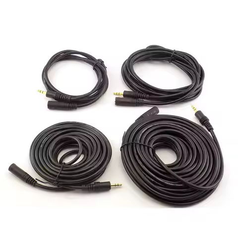 1.35/2.6/4.5/9M 3.5mm Stereo Male to Male Jack Male to Female Audio Aux Extension Cable Cord for Com