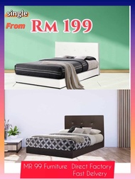 {Mr 99 Furniture}Divan Fabric Bed Frame+Headboard Single/Super Single/Queen/King/Katil Murah/Divan /Katil