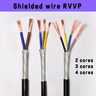 Pure Copper Shielded Wire RVVP2 Core 3 Core 4 Core 22 20 18 17 15 AWG/0.2 0.5 0.75 1.5 Audio Control