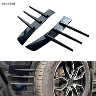erudent 2pcs Front Bumper Vent Sticker Car'S Door Side Modification Model Duck Type Splitter A Set C