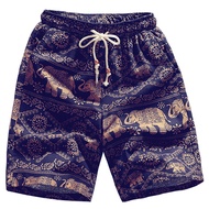 15 Color Men's Casual Beach Floral Shorts New Summer Fashion Straight Cotton Linen Bermuda Hawaiian Short Pants Male Brand