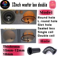 12 inch sub woofer box set round hole & Straight hole MDF board sub woofer box 12inch double set