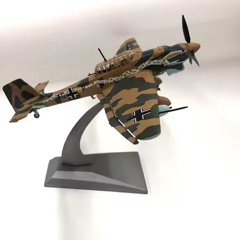 Diecast Plane 1/72 Scale Table Decorations Ju-87 Bomber German Ww2 Alloy Fighter Aircraft Model Amer
