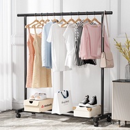 Home Simple Bedroom Rack Mobile Floor Storage Rack Simple Bedroom Clothes Hanger Clothes Rack TNLO
