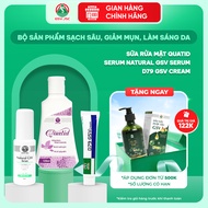 Deep cleansing, acne reduction, skin brightening product set D79 GSV Cream + Natural Serum + Quatid