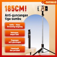 DJDMax Bluetooth Selfie Stick R1S-L Large 185CM, Selfie Stick Plus Flash Light, 185CM Tripod, Multif