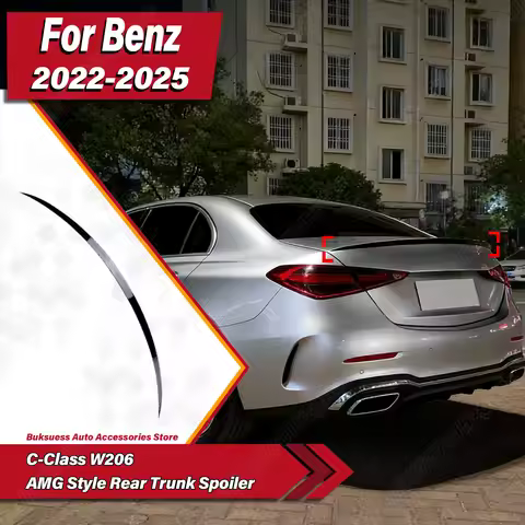 For Mercedes-Benz C-Class W206 C300 C43 C63 C200 2022 2023 2024 2025 Car ABS Splitter Wing AMG Style