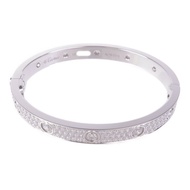 CARTIER 18K白金Love Blaceret Full Diamond Bracelet鑽石手鐲Cartier#17