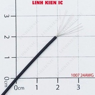 [10 Pieces]- Single Multi-Core Electrical Wire 1007 24AWG Black Linhkien IC