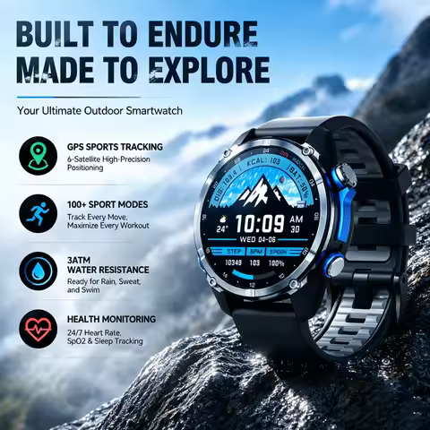 2026 New HD350 Pro Smart Watch 3ATM GPS Waterproof 1.32 Inch AMOLED Display Sport Mode Compass Altim