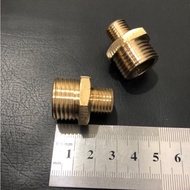 DOUBLE NEPEL BRASS OUTER DERAT / PRICE 1pcs LARGE-SMALL/ KNG faucet nipple 1/ Dabel nipple water tap