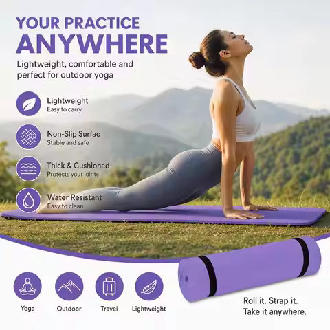 Yoga Mat Nonslip Exercise Fitness Pilates Mat Exercise Body Building Blanket For Exercise Yoga And P
