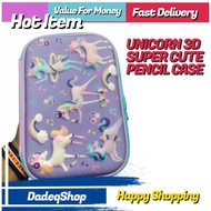 [Ready Stock] Unicorn 3D Bekas Pensel Besar 2 Zip Alat Tulis / Original Skylar Unicorn 3D 2 Zip Hard