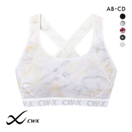 Wacoal CW-X Support Type HIGH wireless half top sports bra HTY128 (Sizes A-D)(40HTY128)(Direct from 