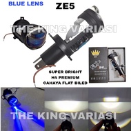 CAHAYA H4 PROJECTOR BILED FLAT ZE5 PREMIUM SUPER BRIGHT HEADLIGHT / H4 LED HEADLIGHT BILED LIGHT / L