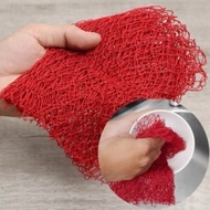 【Wholesale 5-10】 (MULTI-FUNCTIONAL RED DISHWASHING NET) Compact and Convenient Red Dishwashing Mesh.