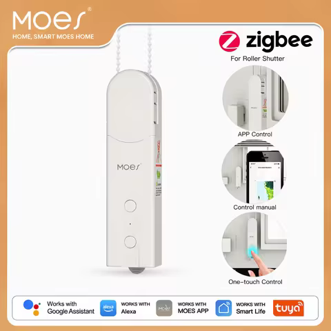 MOES New ZigBee Smart DIY Motorized Roller Blinds/Shades Drive Motor Hub Tuya Smart Life APP Alexa G
